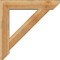 Ekena Millwork Traditional Slat Rough Sawn Bracket w/ Offset Brace, Western Red Cedar, 8"W x 40"D x 40"H BKT0806X40X40TRA06RWR - alternate 4